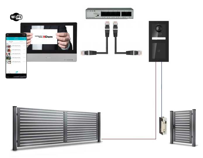 wideodomofon IP Vidos S2101 M2020B czytnik RFID